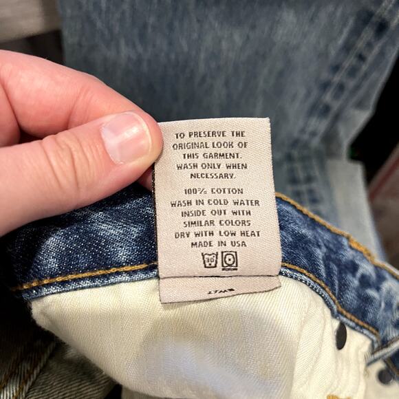 Axels Premium Denim Jeans Mens 33x34 Tag *31x29 Actual Sz Fade Selvedge Vail - Picture 14 of 15